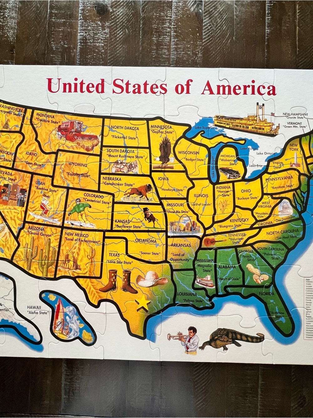 Melissa & Doug USA Map Floor Puzzle 48 Jumbo Pieces 2x3 Ft Extra Large MPN 416
